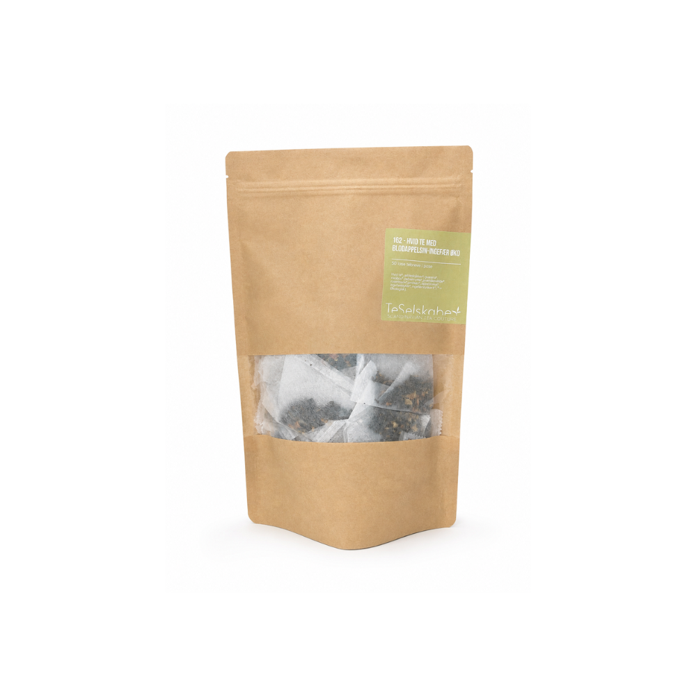Teselskabet - White Tea Blood Orange/Ginger 162 ORGANIC (50 sachets)