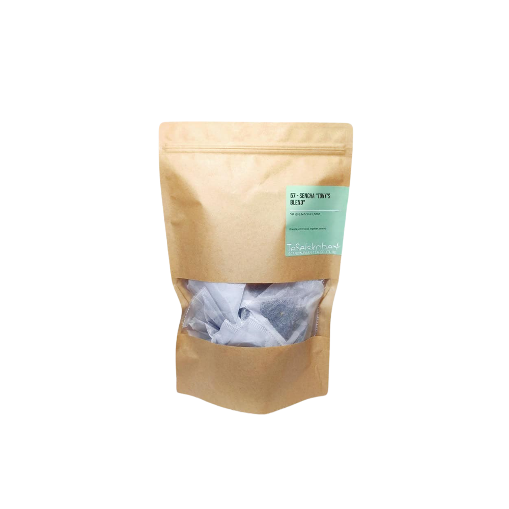 Teselskabet - Tony's Blend 057, green tea lime/ginger (50 sachets)